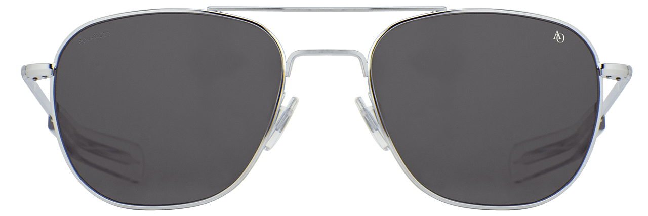 Ao Original Pilot 2 Sunglasses Silver Frame Gray Glass Lens Op-257btclgyg for sale online 