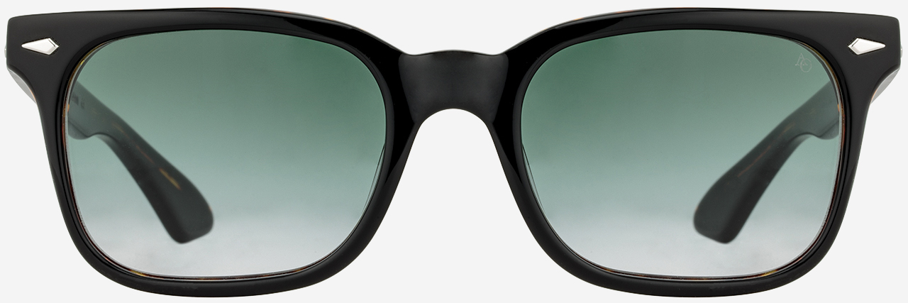 Tournament Sunglasses Black Tortoise with Green Gradient Lenses