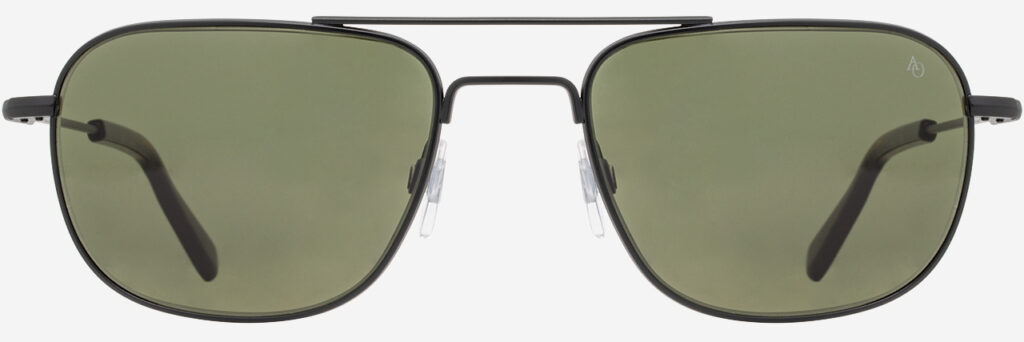 aviator sunglasses with green polarized lenses